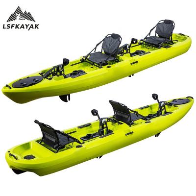 China Water Sports New Arrival 14ft Kayak 2 Person With Pedal For Sale for sale