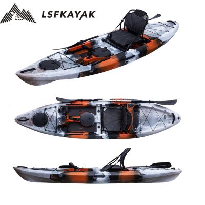 China Hot Seller LDPE One Seat Kayak Single Person 10FT Sit On Top Canoe LLDPE&HDPE Plastic Fishing Kayak With Chair for sale