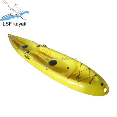 China LLDPE Double Kayak Fishing Plastic Kayak Sit On Top Wholesale 2 Seats LLDPE 3.9m for sale