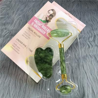 China Portable/Handheld Skin Care Beauty Facial Tools Face Massager Facial Guasha Jade Roller Neck and Eye Treatment Face Roller Skin Care for sale