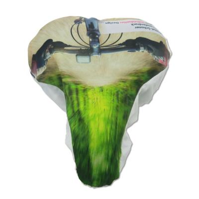 China Waterproof Custom Printing Nylon Bike Seat Advertising Waterproof Bicycle Saddle Cover for sale