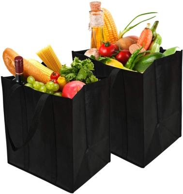 China Customizable Nonwoven Handled Supermarket Shopping Bag Foldable Handbag for sale