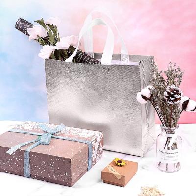 China Fashion Grocery Bag Smooth Reusable Shopping Handbag With Nonwoven Handle for sale