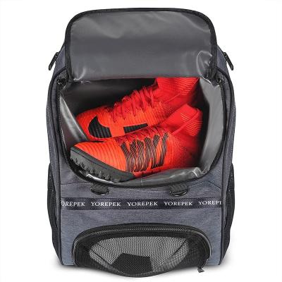 China OEM Waterproof Youth Sporting Goods Bags Large Gym Basketball Volleyball Football Soccer Training Backpack With Shoe Compartment for sale