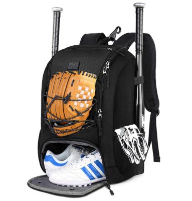 China Polyester Fabric Portable Sports Backpack 600D Oxford Casual Baseball Holder Helmet Backpack With Shoe Compartment for sale