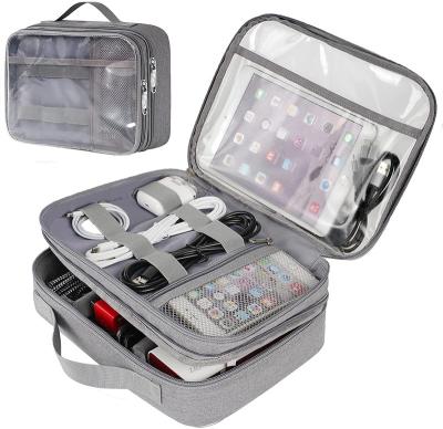 China Medium Waterproof Instrument Organizer for Electronic Accessories Electronics Organizer Travel Cable Organizer Clear Bag for sale