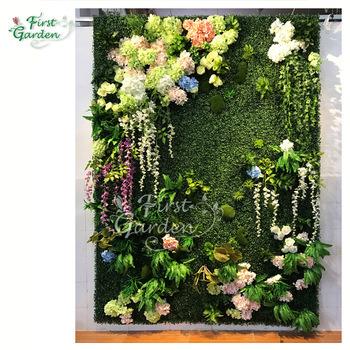 China High Quality Garden Three-color Hydrangea Moss Lawn Wall Decor Flower Wedding Planning Restaurant Hotel Family Party Green Artificial Christmas for sale