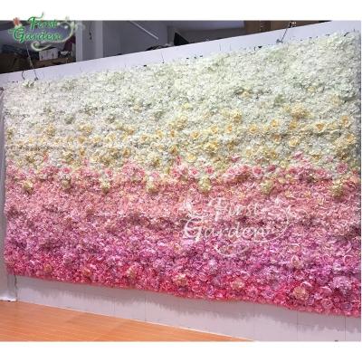 China Wall Artificial White Flower Gradient Light Wedding Factory Restaurant Hotel Bookstore Family Party Planning Christmas for sale