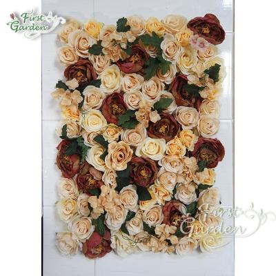 China Fashional artificial flower artificial flower wedding Rolled up background simulation wall watermark wall mounted for sale