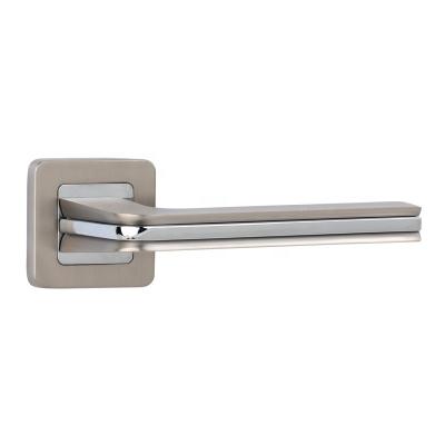 China Modern Construction Zinc Alloy Lever Matt Satin Nickle Handle Door Entry Door Hardware Door Lever for sale