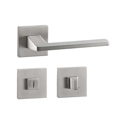 China Latest Hardware Lock Lever Handle Design Modern Door Handle On Square Rosette for sale