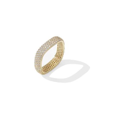 China Custom Wholesale High Quality FASHIONABLE Personality Luminous Exquisite Gold Plated 14K Gold Plated Brass Ring for sale