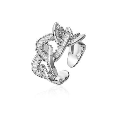 China 2022 Supplier Custom Fashion Accessories FASHIONABLE Design Professional Unique 925 Women's Silver Plated Ring for sale