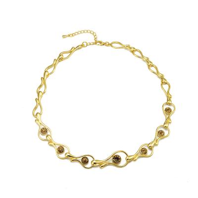 China Factory Sale CLASSIC FASHIONABLE Direct Gold Filled Zinc Alloy Bracelet Women Jewelry Clip Link Chain 14K For Sale for sale