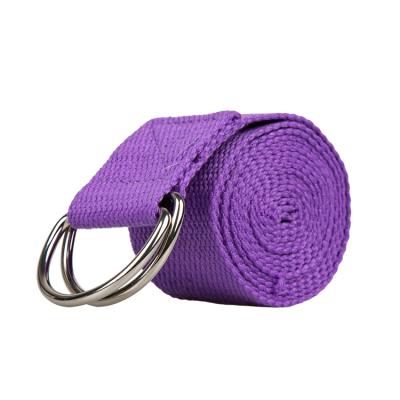 China High Density Wholesale Custom Fitness Belt Non-Toxic Cotton Cotton Yoga Strap Custom Color And Block Printed Yoga Strap for sale