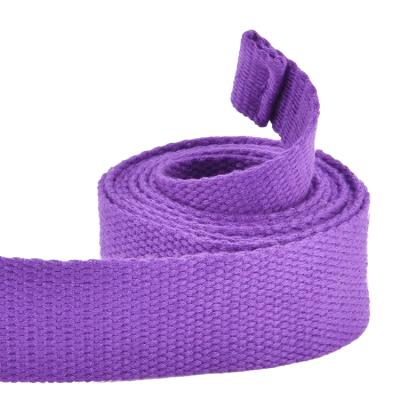 China High Density Custom Retail High Density Retail Fitness Yoga Belt Non-Toxic Fabric Yoga Belt Color Organic Thick Strap for sale