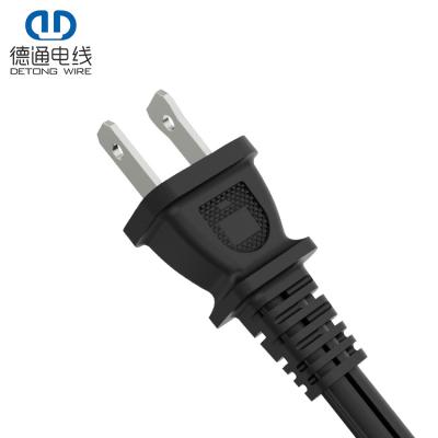 China Home Appliance/Lamp Lighting New Arrival 300V Home Appliances Lamps Lighting PVC Two Plug American Standard Power Cord for sale