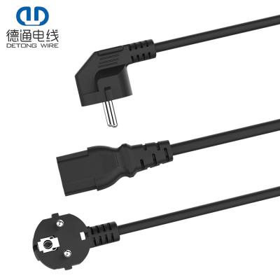 China Home Appliance / Lamp Lighting Good Quality VDE European Three Plug 300V PVC Insulated 2 Cores Lamps Lighting Power Cord for sale