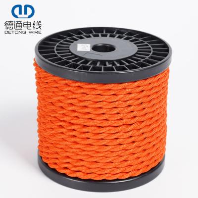 China Lamp Lighting Indoor Textile Cable Lighting Good Quality Bare Copper PVC Insulated Braided Electronic Wire for sale