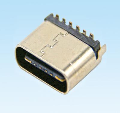 Κίνα Type C 6Pin USB Female Seat Connector Vertical SMT  In Fast Charging Usb προς πώληση