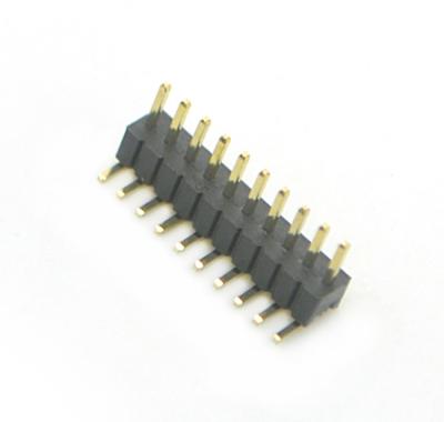 China PIN ROHS preto da fileira 90°DIP 10 de Dalee do conector do encabeçamento do Pin de 1.27mm único à venda