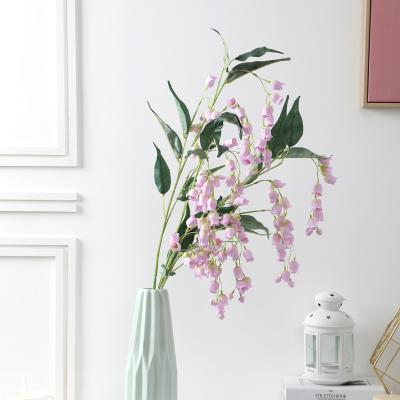 China Artificial Cheap Artificial Flower Bright Hot Sale Color Campanula Flowers For Wedding Outdoor Decoration for sale