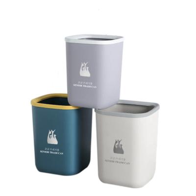 China Thickening type functional Nordic style interior Ministry plastic light luxury functional trash can ash-trash can for sale