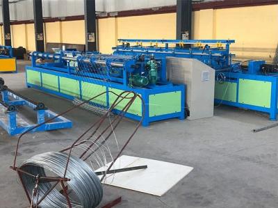 China Blue Color Single Wire Chain Link Fencing Making Machine Fully Automatic for sale