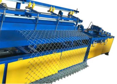 China Automatic Double Wire Chain Link Fence Machine PLC Control For 4m Length for sale