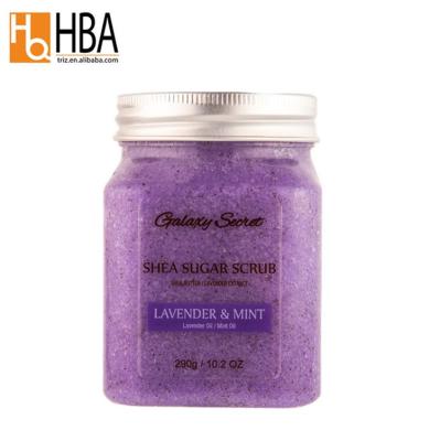 China Wholesale Organic Exfoliator Whitening Body Scrub Moisturizing Rose Mint Lavender Salt Body Scrub With Shea Butter Dead Sea Salt for sale