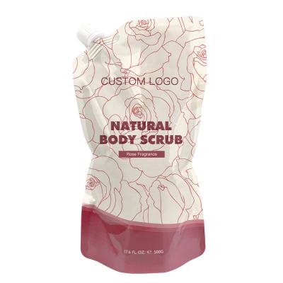 China OEM Logo Wholesale Custom Natural Extract Vegan Bath Exfoliator Cleansing Bag Packaging Organic Exfoliating Body Scrub for sale