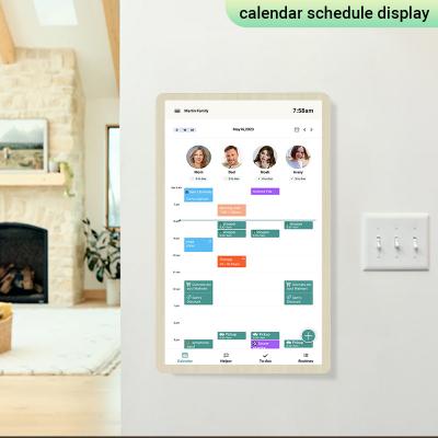 China Smart Electronic Family Calendar Online Android 14  Touch Screen Weekly Wall Digital Calendar Planner Display For Home for sale