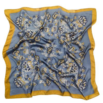 China Wholesale custom printed silk square scarf fashion square ladies satin scarf for sale