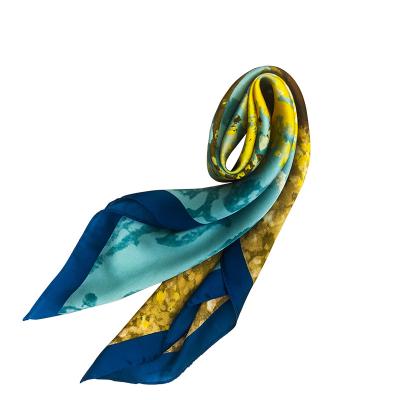 China Square Scarves Mens And Womens Fashion Foulard Custom Printed Satin Square Scarf for sale