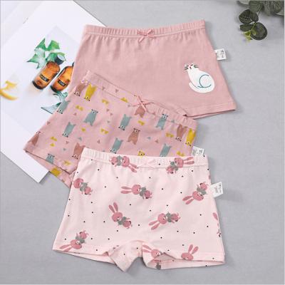 China Breathable Custom Design Girl Underwear Lovely Cotton Boxers Briefs Kids Underwear Cartoon Printing Baby Shorts for sale