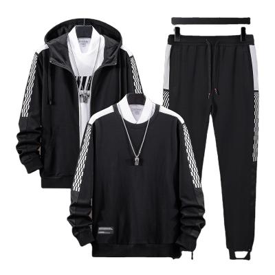 China Anti-wrinkle RTS Sweatshirt Hoodies Pullover Pants Three Piece In One Set Men's Jacket Coat Custom Plus Size For Spring And Autumn for sale