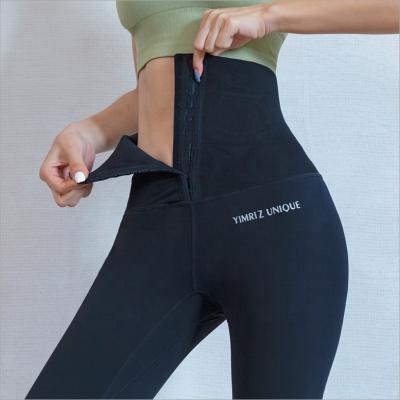 China New Breathable Sexy Women Black Custom LOGO Tummy Control Weight Loss Tights High Waist Fitness Yoga Seamless Pants Girdle Corset Leggings for sale