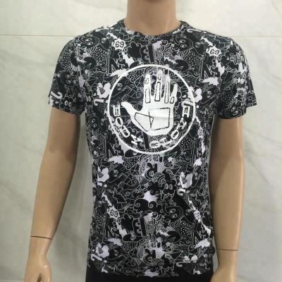 China Quick Dry Anti-pilling Full Print Men Sports Casual O Neck T-Shirt for sale