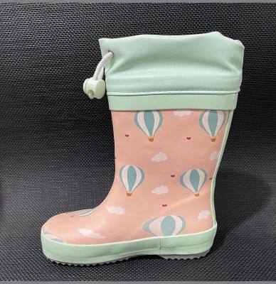 China America Waterproof Rubber Rain Boots Factory OEM Stick Up Boots For School Children for sale