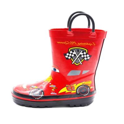 China Fashion Trend Hot Selling Printed Car Rubber Boots Toddler Waterproof Rain Boots Or Kids for sale