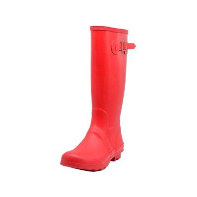 China Hot Selling Anti Slip Ladies Fashion Waterproof Women Knee High Rubber Rain Boots for sale