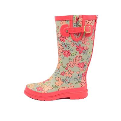 China Hot Selling Wellington Waterproof Outdoor Waterproof Girls Rain Boots Rubber Shoes for sale