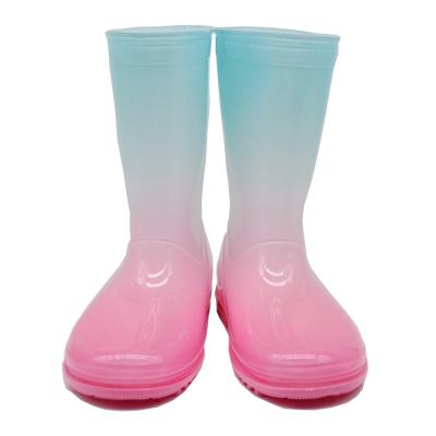 China Fashion Trend Big Discount Rubber Boot Plastic Kids Waterproof PVC Rain Boots Girls for sale