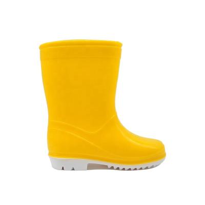 China Waterproof Yellow Plastic Boots Kids Rain Boots PVC Rubber Boot For Kids for sale