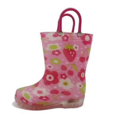 China 2021 hot sale 100% wellington raincoats boots girls rain boots plastic floral kids raincoat for sale