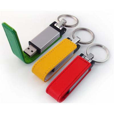 China Promotional Custom Usb Flash Drive Bulk Promo Gift Flash Points 1 2 4 8 Free Logo 16GB 32GB Memory Stick Leather USB Gigabyte Pen Drive for sale