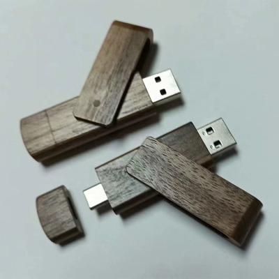 China Wooden Pen Drive Wooden TYPE-C USB High Speed ​​Stick OTG 2in1 128GB USB Flash Drives 64GB Memory Stick 32G Free Custom Logo Pen Drive Wedding Gift for sale