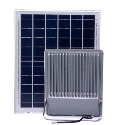 China Residential High Efficiency 100W 200W Solar Panel System Light Street Aluminum Garden Die Casting Solar Stage Lamp for sale