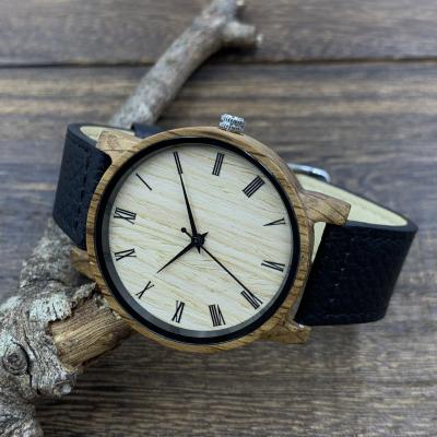 China Latest Design Wooden Watches Unisex Customized Dropshipping Wooden Blank Watch Handmade Watch LOGO for sale