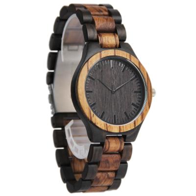 China Automatic date classic wood watch for men dropshipping custom logo watch for sale